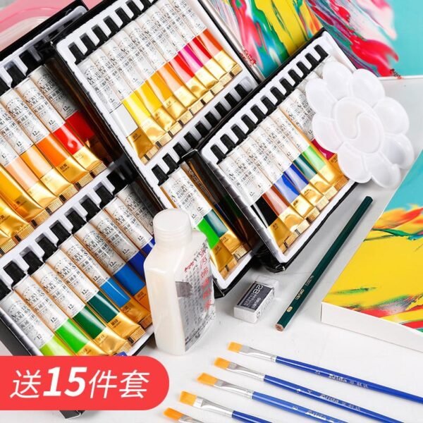 Acrylic Paint Set for Kids, 12ml Tubes (Waterproof, DIY)