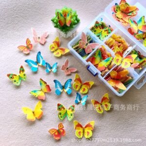 Edible Wafer Paper Cake Decorations - Butterflies & Flowers