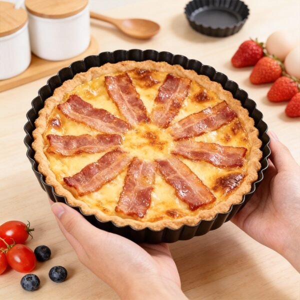 Premium Non-Stick Fluted Tart Pan with Loose Base