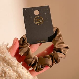French Satin Hair Tie, Classic Solid Color Hair Ring