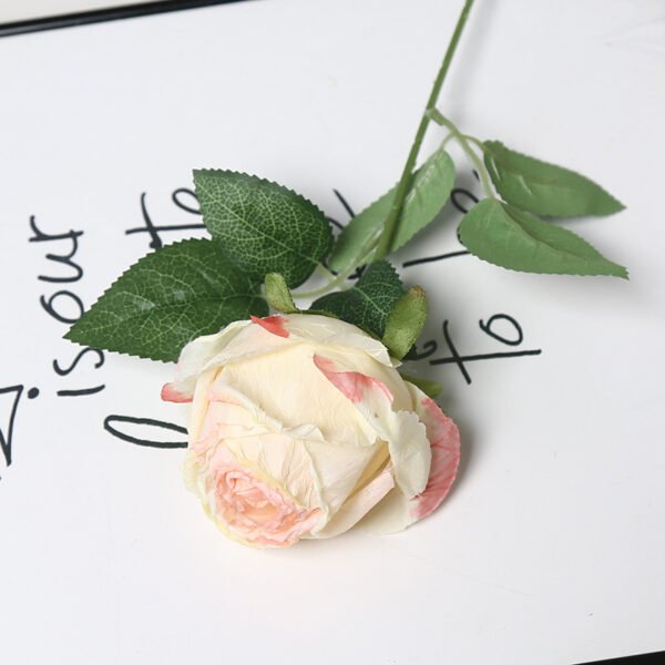 O1CN010YQLSj1la1fWm4QuF_2215451414834-0-cib High-End Roasted Edge Rose Artificial Flower - Single Stem