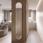 Frameless Wall Mirror - Slim Full-Length Adhesive or Hanging Mirror for Hallways and Bedrooms
