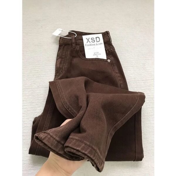 O1CN010rwxzu2DYvtE53DX1_2215803758622-0-cib American Vintage Brown Straight Leg Jeans — High Waist Denim