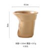 French Style Irregular Pleated Ceramic Cup