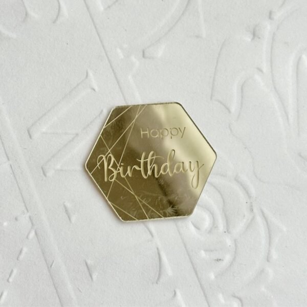 10 Laser-Marked Acrylic Cake Decoration Toppers
