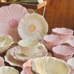 Pansy Floral Matte Tableware Set - Bowls, Plates & Coffee Cups