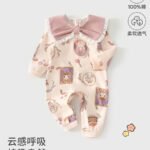 Class A Cotton Long-Sleeve Baby Jumpsuit — Casual Outing Romper