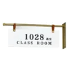 Double-Sided Metal Door Sign with Wall Mount