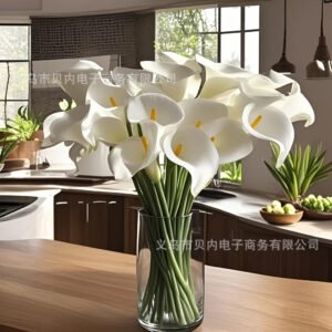 PU Mini Artificial Calla Lily - Faux Flower for Bouquets & Home Decor