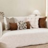 Vintage Wabi-Sabi Cotton-Linen Patchwork Throw Pillow