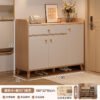 Solid Wood Entryway Shoe Cabinet - Wall-Mounted Hallway Storage