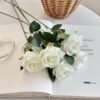 Single Stem Artificial Rose - 7cm Bloom, Wedding & Home Decor