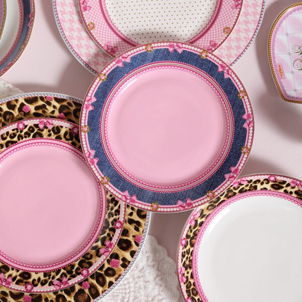 Underglaze Ceramic Dinner Plate Set - Light Luxury Western Tableware