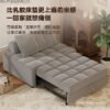 Pull-Out Sofa Bed with Moveable Backrest - Two-in-One Design for Small Apartments