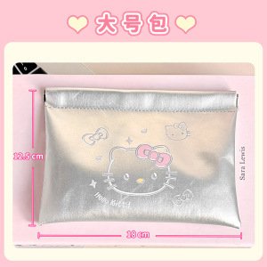 Bowknot Snap Closure Storage Pouch - Glasses/Cable/Makeup Bag