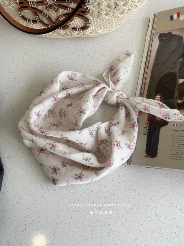 O1CN014EIcx61oOyv2Cam81_2171145216-0-cib Cotton Linen Floral Square Scarf