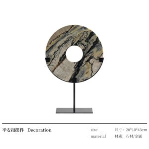 New Chinese Style Marble Padlock Ornament
