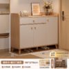 Solid Wood Entryway Shoe Cabinet - Wall-Mounted Hallway Storage