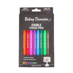 Stylos de coloration à double pointe – Ensemble de stylos de décoration pour fondants et biscuits (10 pièces) 10pc