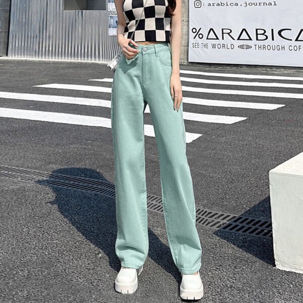 High-Waist Straight-Leg Jeans - Nine-Colour Denim for Women