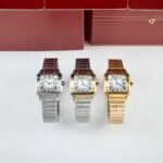 CARTIER Retro Square Steel-Band Women's Quartz Watch