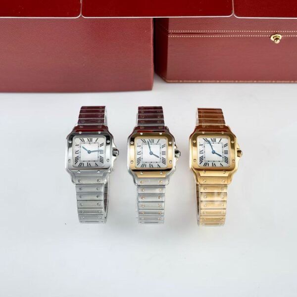 CARTIER Retro Square Steel-Band Women's Quartz Watch