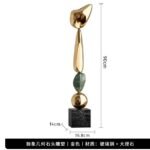 Light Luxury Geometric Foyer Sculpture - Tall Entrance Ornament