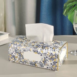 DIOR Ceramic Tissue Box - Illustrated Botanical Print, Gift Boxed