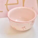 Pink Bow Ceramic Tableware Collection - Ins-Style Bowls & Plates