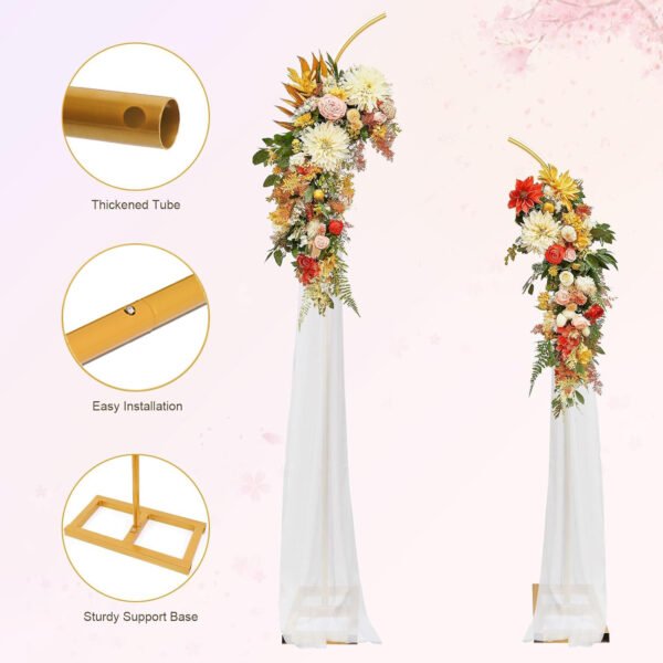 O1CN015qclZl1WWcUIJoXdC_2215611942796-0-cib Foldable Iron Wedding Arch Stand (Half-Round)