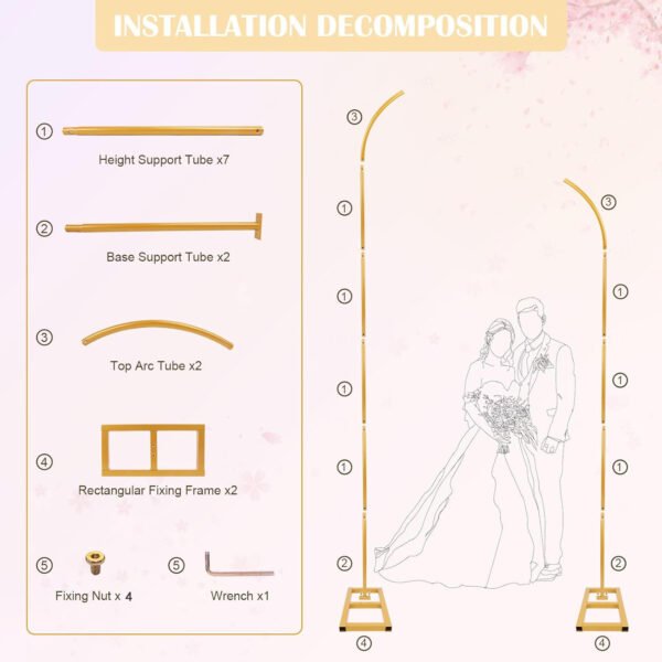O1CN016Onyhg1WWcUGRaxih_2215611942796-0-cib Foldable Iron Wedding Arch Stand (Half-Round)