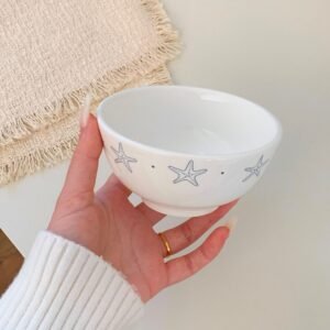 Starfish-Shaped Ceramic Plate & Bowl