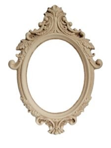 Carved Wooden Oval Frame Blank — Unfinished Mirror and Picture Frame