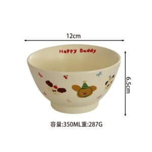 Hand-Kneaded Ceramic Letter Bowl & Plate