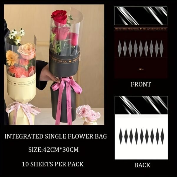 Mother's Day Floral Bouquet Wrapping Paper Sheets (10-Pack)