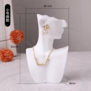 Resin Side-Profile Bust Necklace & Earring Display Stand