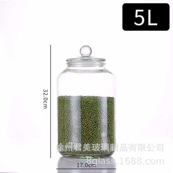 Transparent Glass Sealed Storage Jar - Food Grade