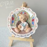 Cherish Bear Paintable Plaster Disc - DIY Craft Ornament