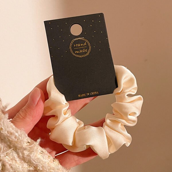French Satin Hair Tie, Classic Solid Color Hair Ring
