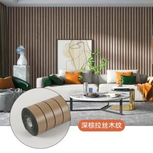 Self-Adhesive 3D Wood Grain Wall Panel Sticker Roll - 40x300cm