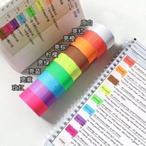 Colorful Handwritten Index Label Tape, Sticky Note Roll