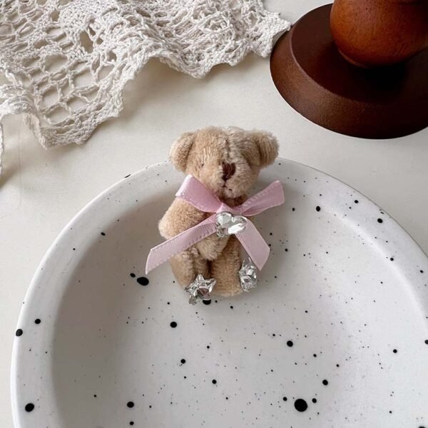 Cute Bear & Bunny Plush Brooch Pin