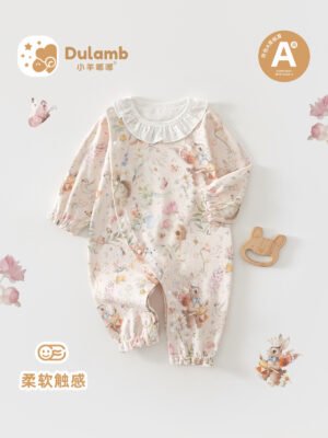 Pure Cotton Baby Romper — Class A Long-Sleeve Jumpsuit