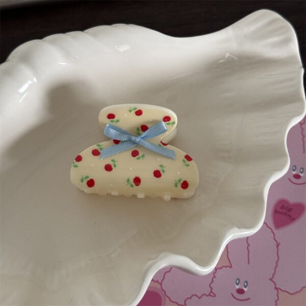 O1CN018nD6S92A6aTqFG4ns_3192968154-0-cib Cute Floral Bow Hair Claw Clip - Small Shark Clip for Half-Up Hairstyles