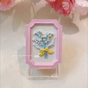 Retro Gypsum Flower Wall Plaque - Paintable DIY Ornament