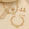 O1CN019SYPUv25Ae3ZzSV2L_2220404107486-0-cib Gold-Plated Fan-Shaped Necklace Jewelry Set