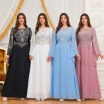 Rhinestone Embellished Evening Dress
