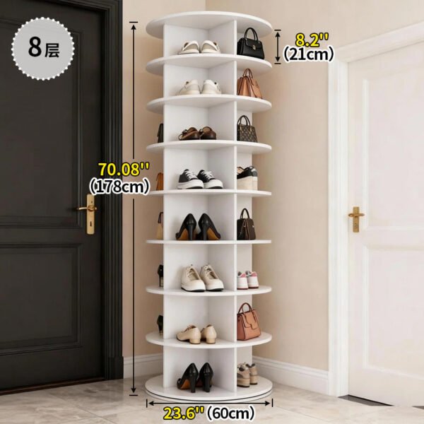 360-Degree Rotating Multi-Layer Shoe Rack