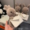 Messenger Rabbit Plush Toy - Gray Bunny Companion Doll