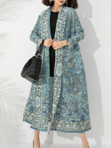 Trench-coat à revers long – Manteau cardigan ample et extensible, taille unique